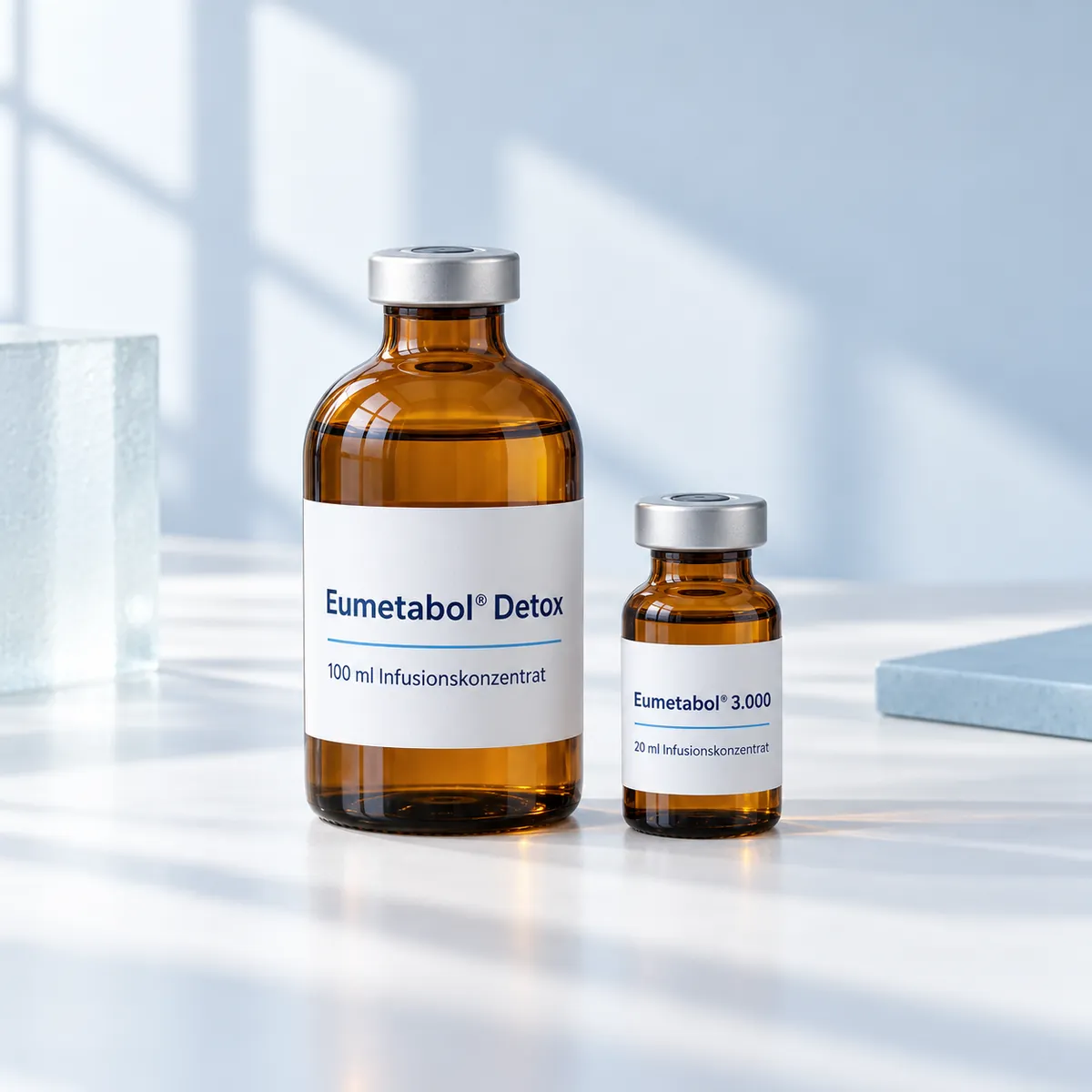 Eumetabol® Detox Infusions-Set: Detox Infusion 100 ml und SAG mono 3.000 mg 20 ml