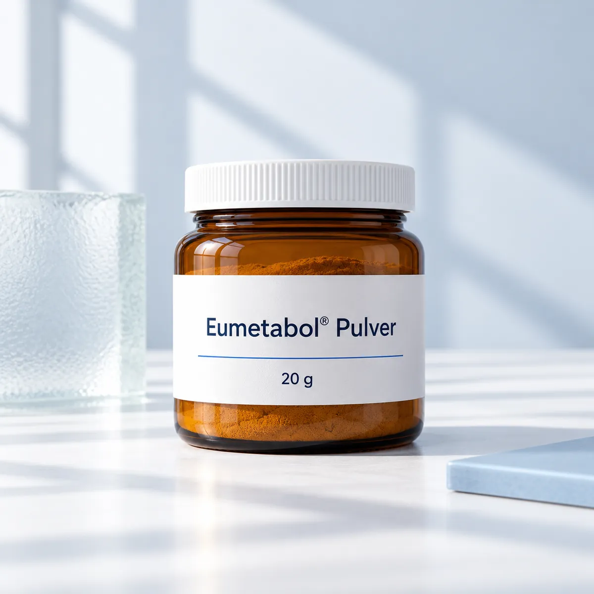 Eumetabol® Pulver im Braunglasbehälter